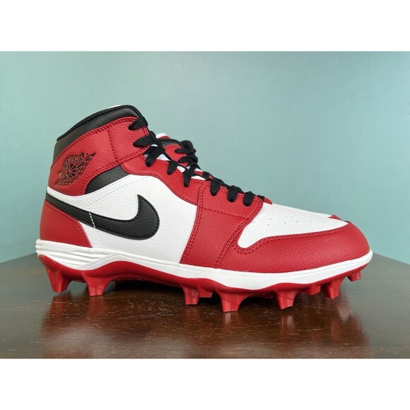 Air Jordan 1 Mid Alpha Menace "Chicago" Football Cleats Men’s Size 13 FJ6805-106 - Picture 2 of 11